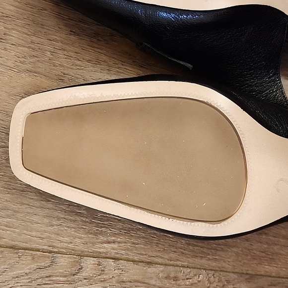 27 Edit Naturalizer Hunny Slingback Pump Shoes Black Leather Block Heel size 11 - Picture 10 of 13